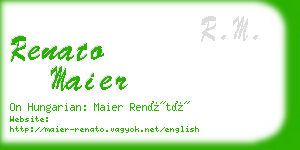 renato maier business card